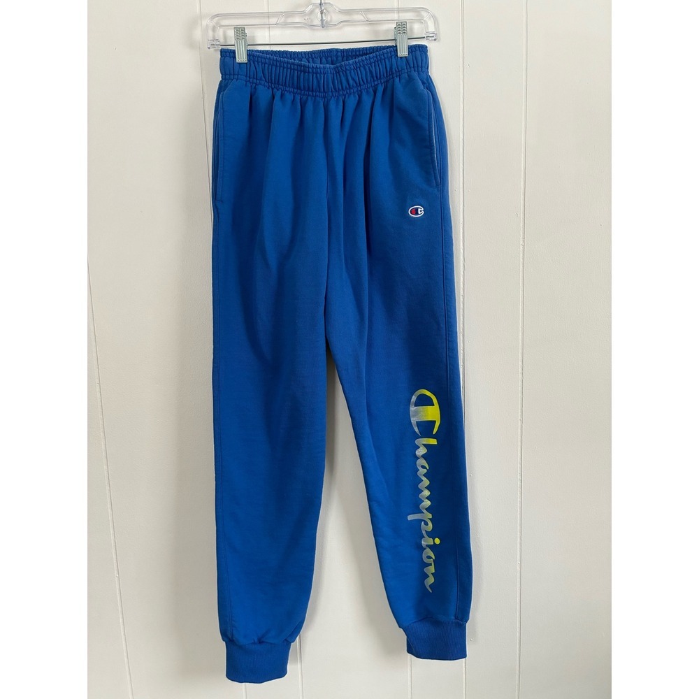 Champion Men's Blue Jogger Sweatpants‎ Athletic Logo Size Small